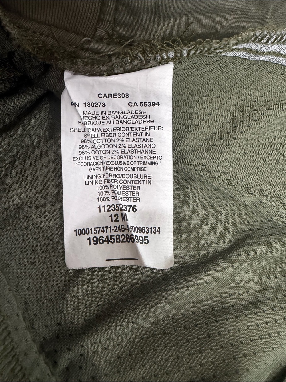 Lee Olive Green Cargo Utility Casual Cotton Mesh Women's 12 Skort Skirt & Shorts - Picture 9 of 10